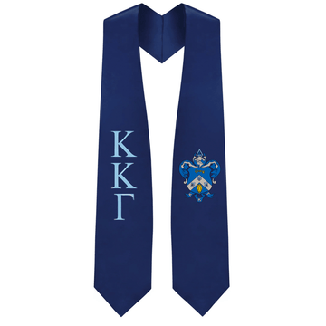 Kappa Kappa Gamma Greek Lettered Graduation Stole w/ Crest - Graduation Cap&Gown