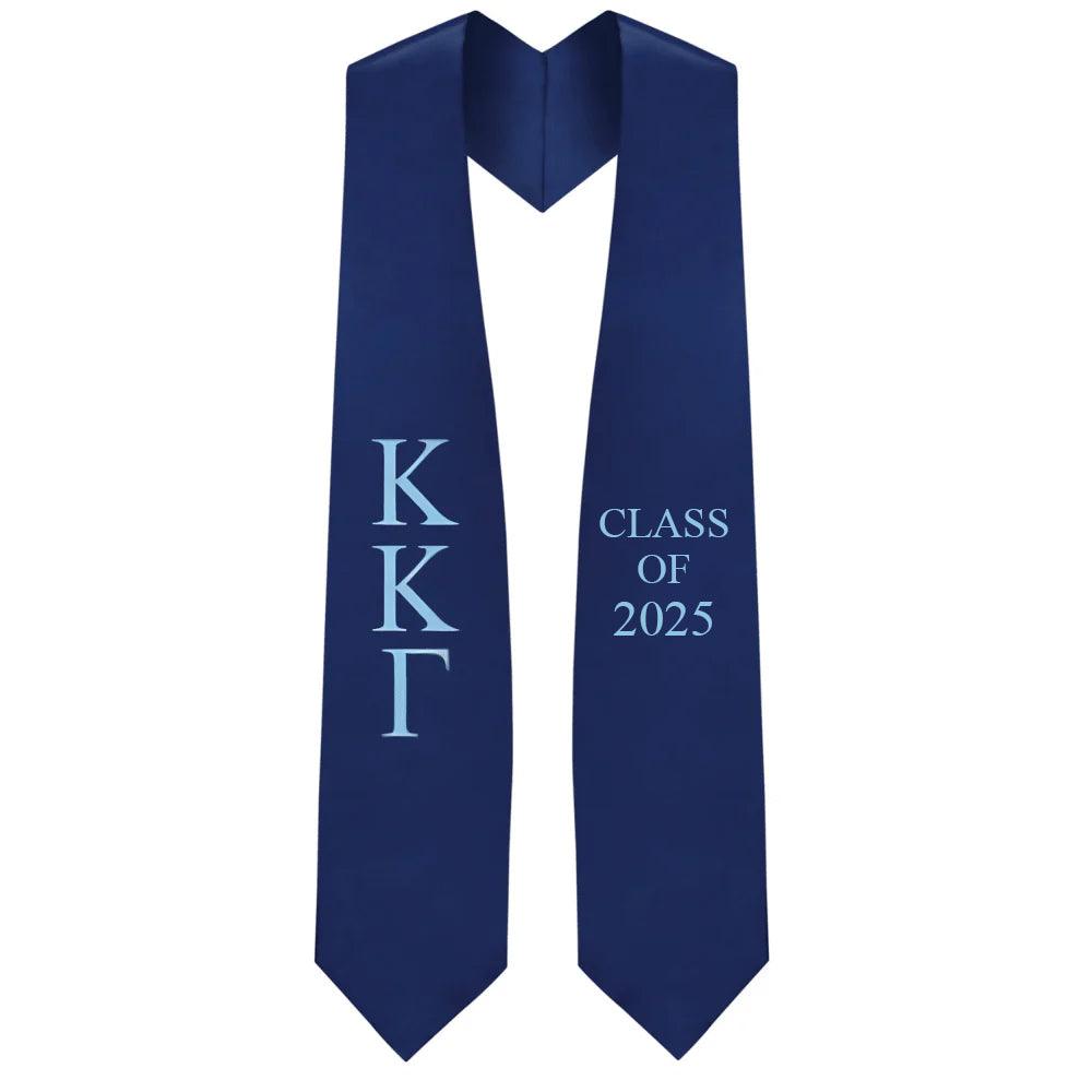 Kappa Kappa Gamma Lettered Stole W/ Year - Graduation Cap&Gown