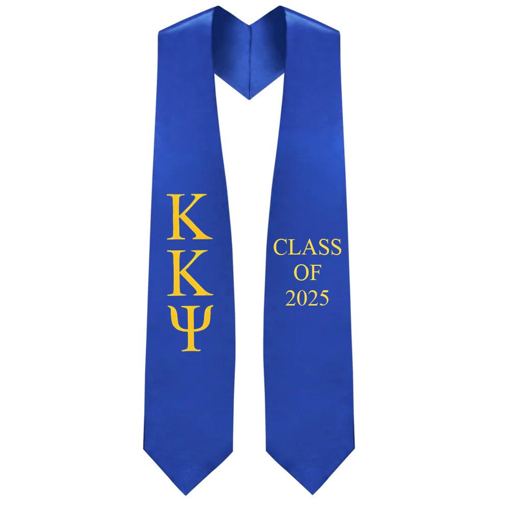 Kappa Kappa Psi Lettered Stole W/ Year - Graduation Cap&Gown
