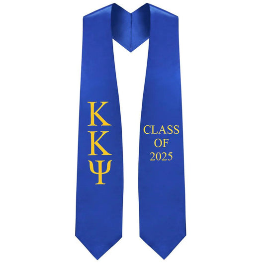 Kappa Kappa Psi Lettered Stole W/ Year - Graduation Cap&Gown
