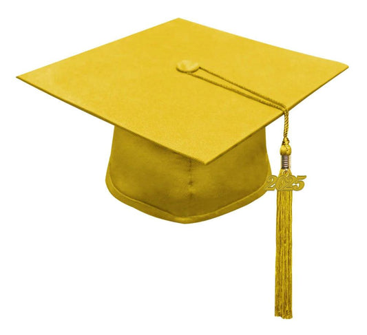 Matte Gold Elementary Cap & Tassel - Graduation Cap&Gown