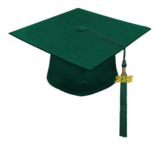Matte Hunter Elementary Cap & Tassel - Graduation Cap&Gown