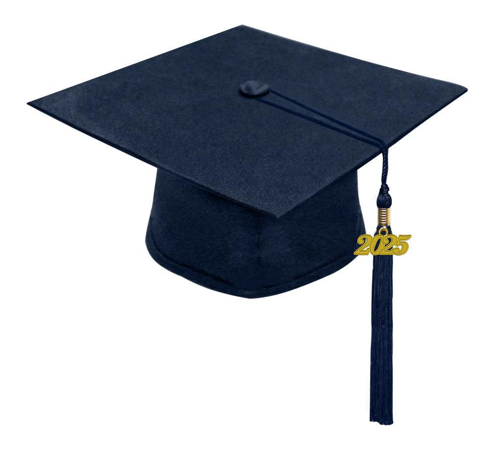 Matte Navy Blue Bachelors Cap & Gown - Graduation Cap&Gown