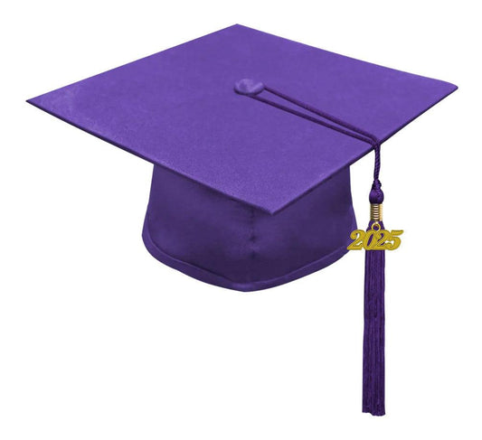 Matte Purple Elementary Cap & Tassel - Graduation Cap&Gown