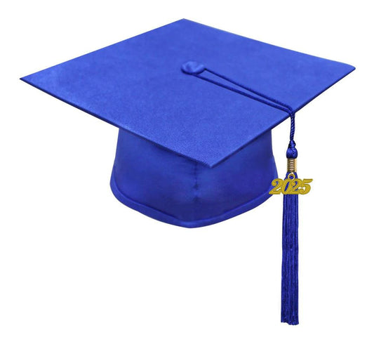 Matte Royal Blue Elementary Cap & Tassel - Graduation Cap&Gown