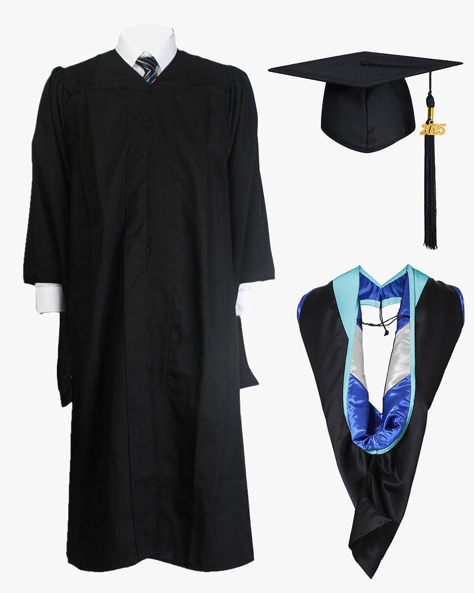 Economy Master Cap Gown & Hood Package - Graduation Cap&Gown