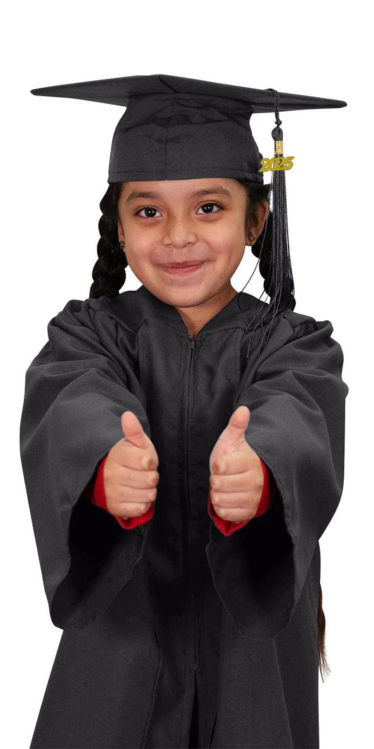 Matte Black Kindergarten/Preschool Cap & Gown - Graduation Cap&Gown