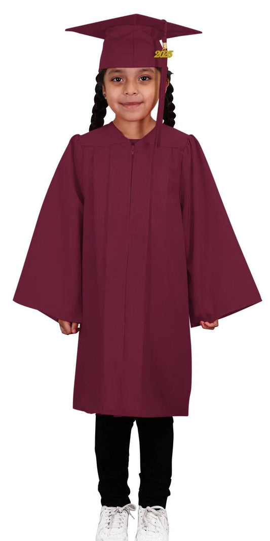 Matte Maroon Kindergarten/Preschool Cap & Gown - Graduation Cap&Gown