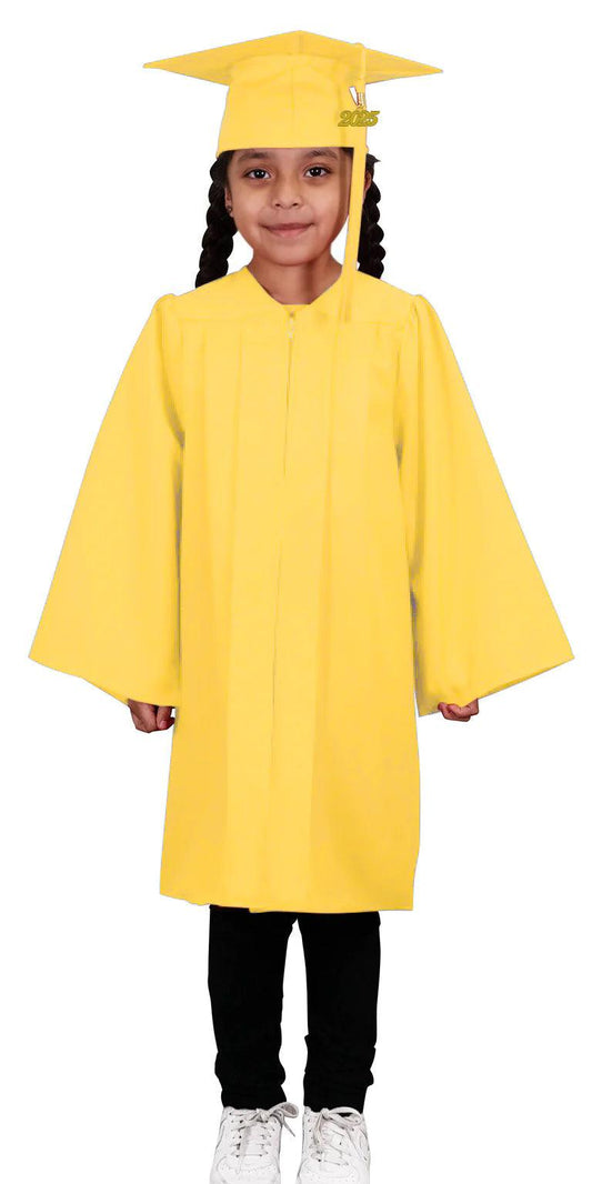 Matte Gold Kindergarten/Preschool Cap & Gown - Graduation Cap&Gown