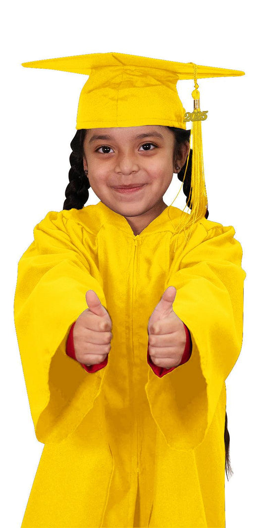 Matte Gold Kindergarten/Preschool Cap & Gown - Graduation Cap&Gown