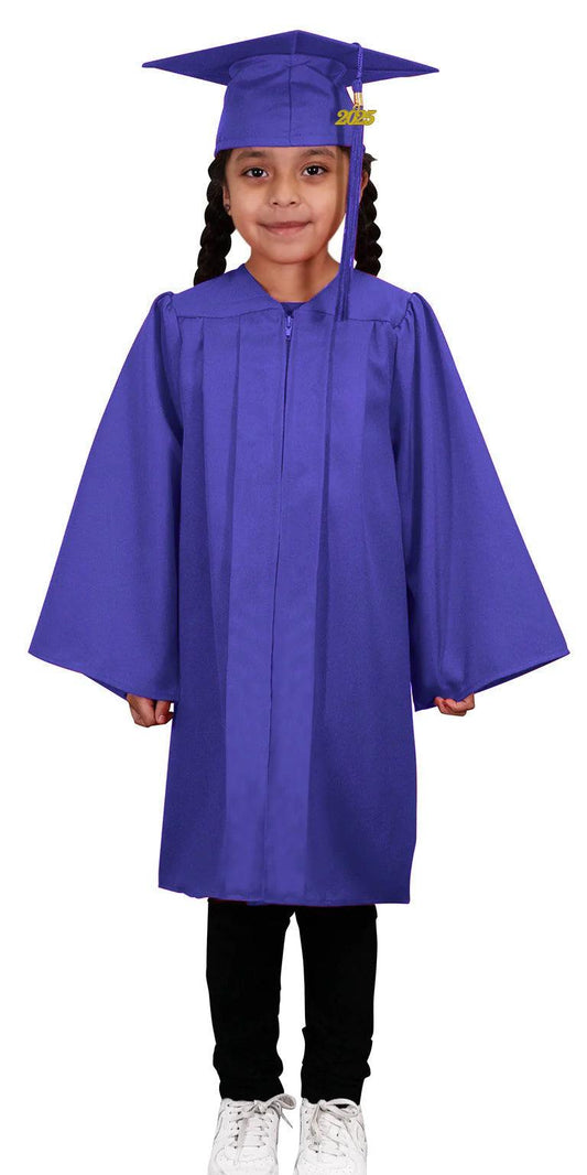 Matte Purple Kindergarten/Preschool Cap & Gown - Graduation Cap&Gown