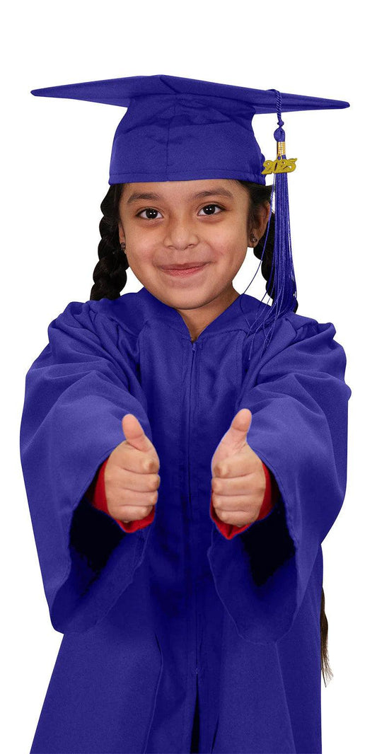 Matte Purple Kindergarten/Preschool Cap & Gown - Graduation Cap&Gown