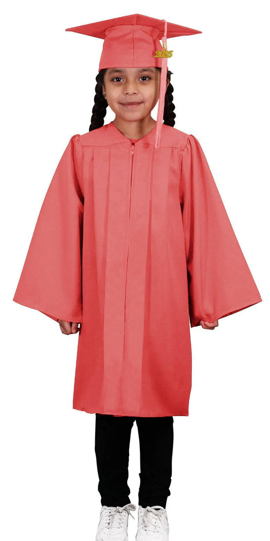Matte Pink Kindergarten/Preschool Cap & Gown - Graduation Cap&Gown