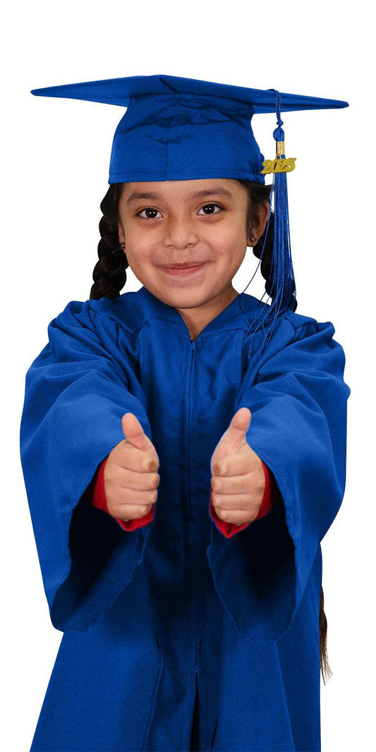 Matte Royal Blue Kindergarten/Preschool Cap & Gown - Graduation Cap&Gown