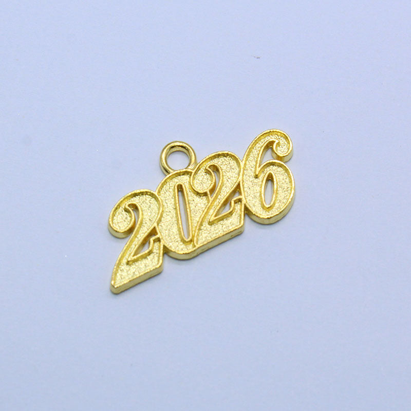 2026 Gold Year Date Drop - Graduation Cap&Gown