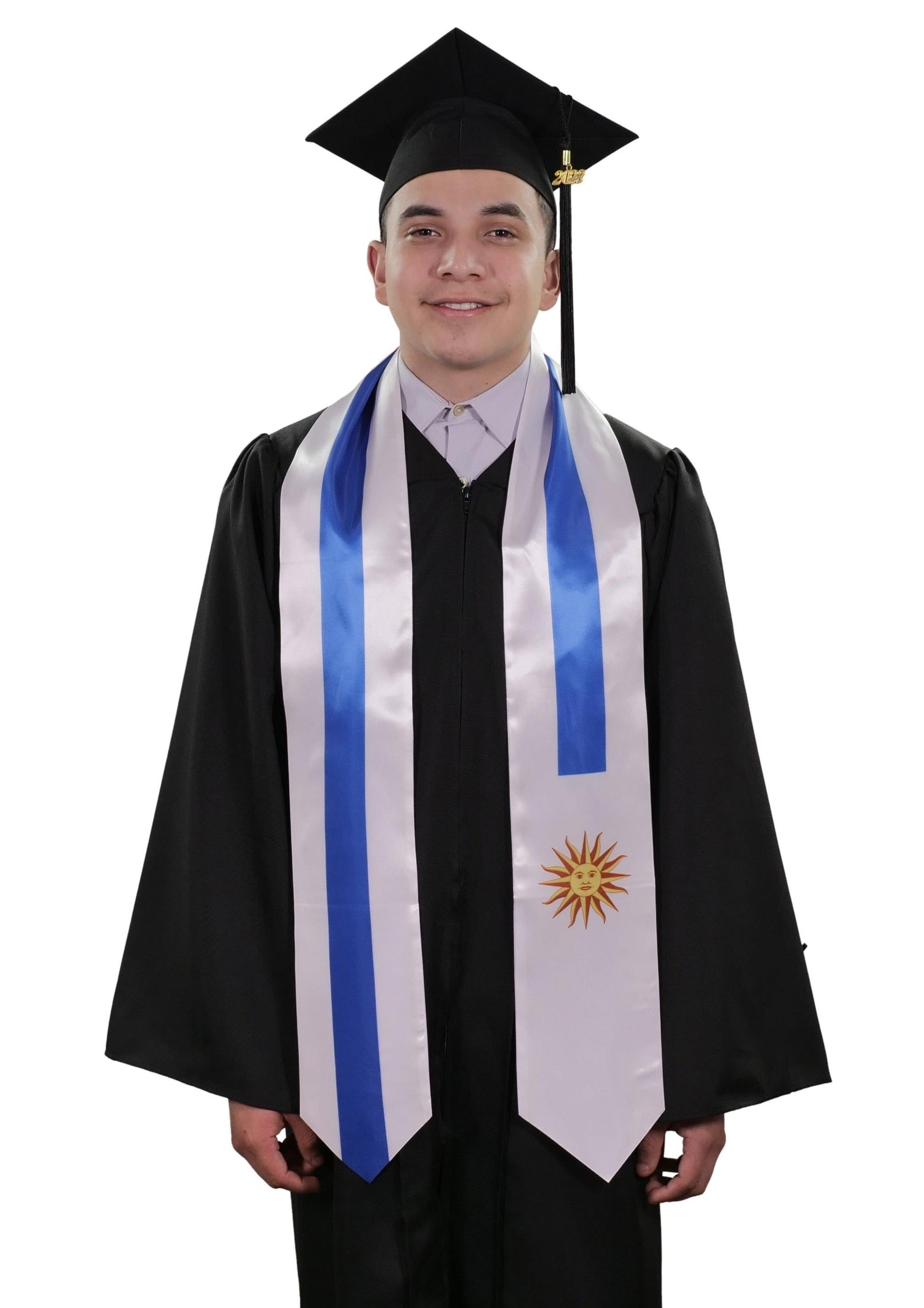 Uruguay Graduation Stole - Uruguayan Flag Sash - Graduation Cap&Gown