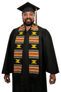 Kente Graduation Kente Stole, Handwoven Kente Sash Cloth - Graduation Cap&Gown