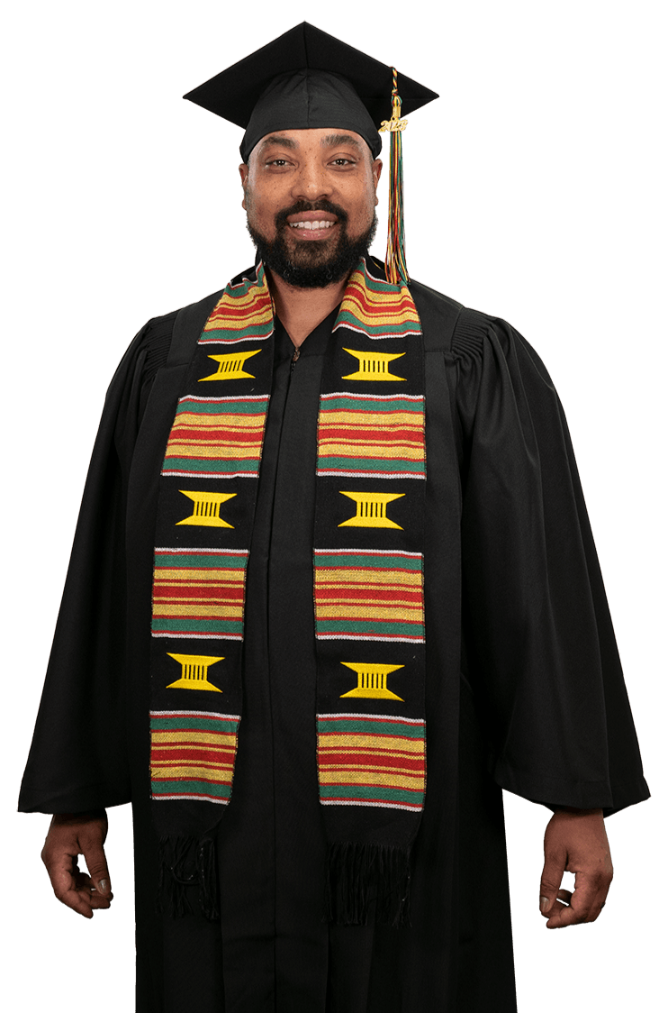 Kente Graduation Kente Stole, Handwoven Kente Sash Cloth - Graduation Cap&Gown