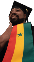 Senegal Graduation Stole - Senegal Flag Sash - Graduation Cap&Gown