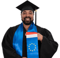 Cape Verde Graduation Stole - Cape Verde Flag Sash - Graduation Cap&Gown