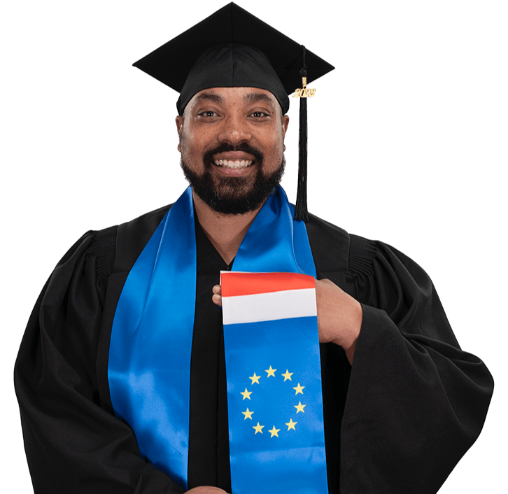 Cape Verde Graduation Stole - Cape Verde Flag Sash - Graduation Cap&Gown
