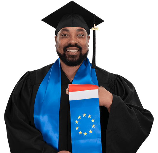 Cape Verde Graduation Stole - Cape Verde Flag Sash - Graduation Cap&Gown