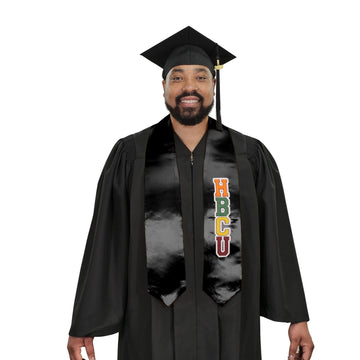 Black HBCU Stoles - Graduation Cap&Gown