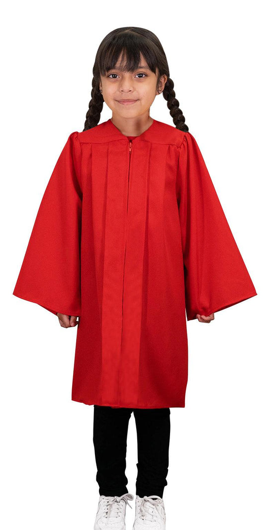 Matte Red Kindergarten/Preschool Gown - Graduation Cap&Gown