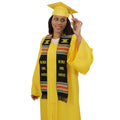 Black Girl Magic Graduation Kente Stole, Handwoven Kente Sash Cloth - Graduation Cap&Gown