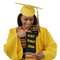 Black Student Union Graduation Kente Stole, Handwoven Kente Sash Cloth - Graduation Cap&Gown