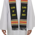 Class of 2024 Graduation Kente Stole, Handwoven Kente Sash Cloth - Graduation Cap&Gown