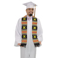 Kente Graduation Kente Stole, Handwoven Kente Sash Cloth - Graduation Cap&Gown