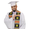 Kente Graduation Kente Stole, Handwoven Kente Sash Cloth - Graduation Cap&Gown