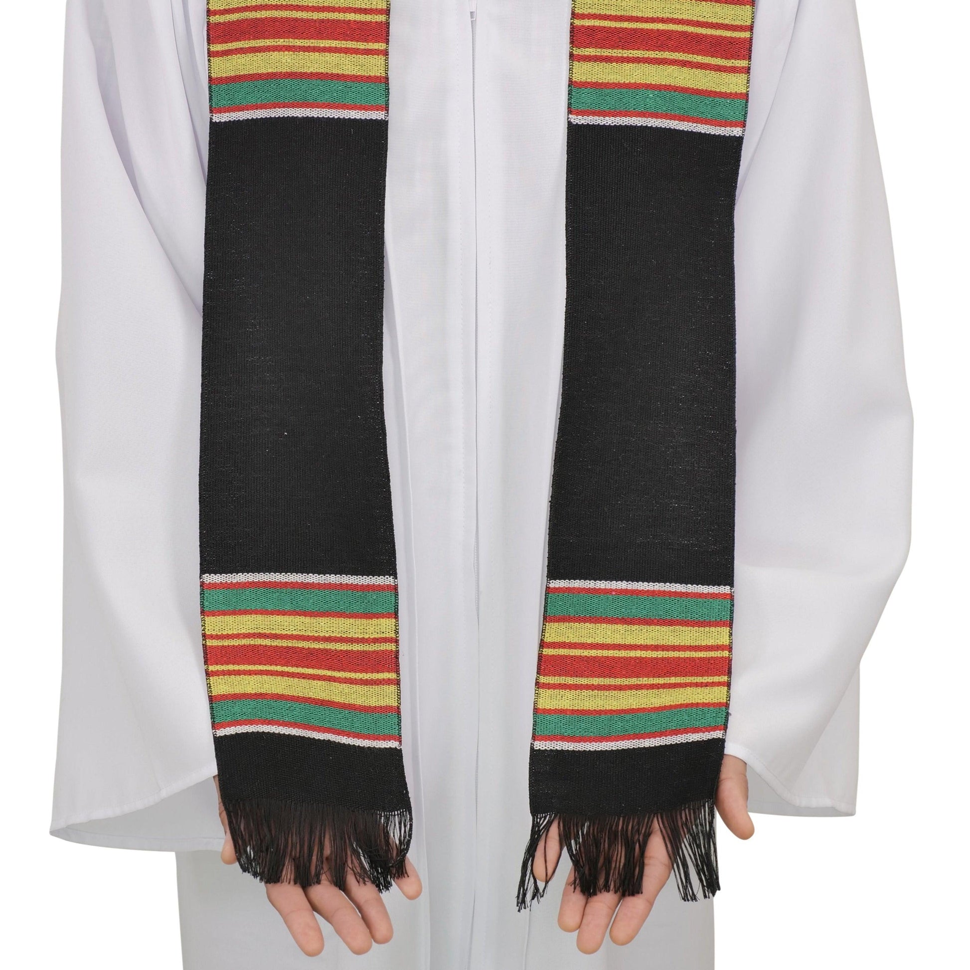 Ready to Customize Graduation Kente Stole, Handwoven Kente Sash Cloth - Graduation Cap&Gown