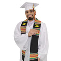 Ready to Customize Graduation Kente Stole, Handwoven Kente Sash Cloth - Graduation Cap&Gown