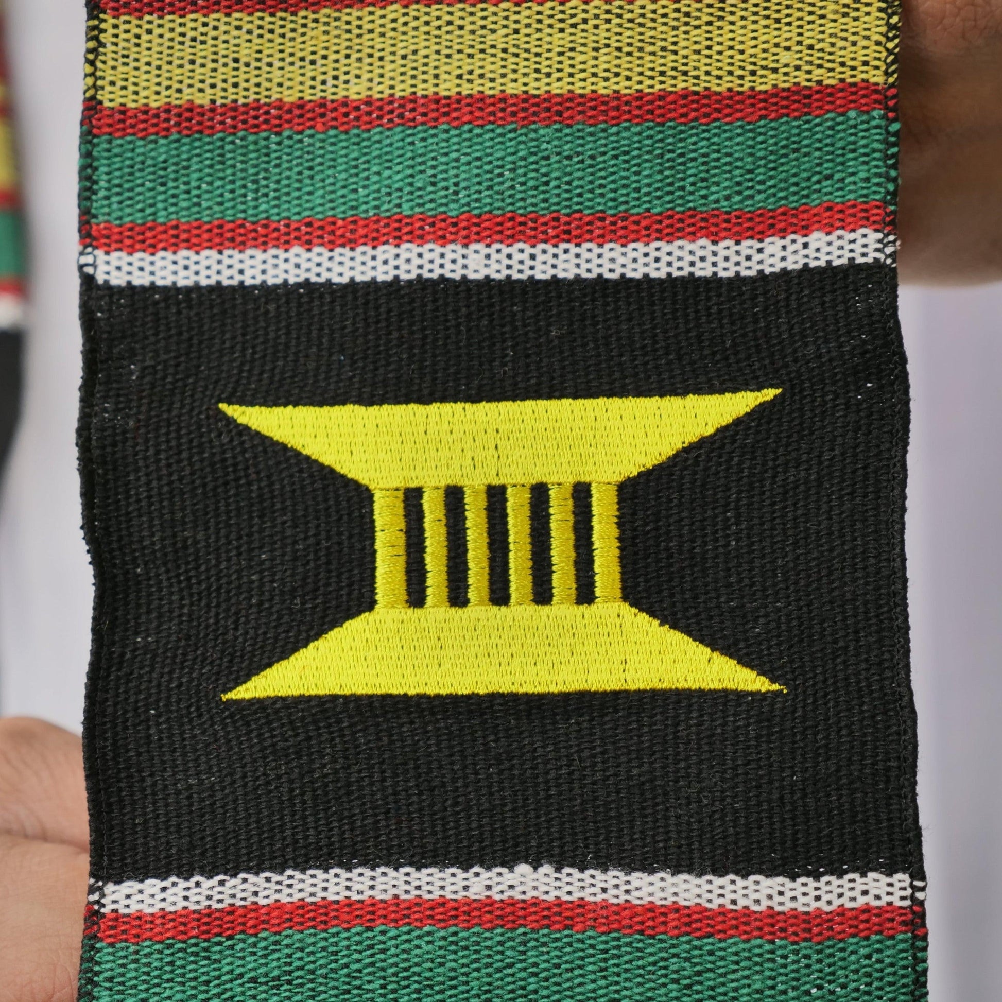 Kente Graduation Kente Stole, Handwoven Kente Sash Cloth - Graduation Cap&Gown