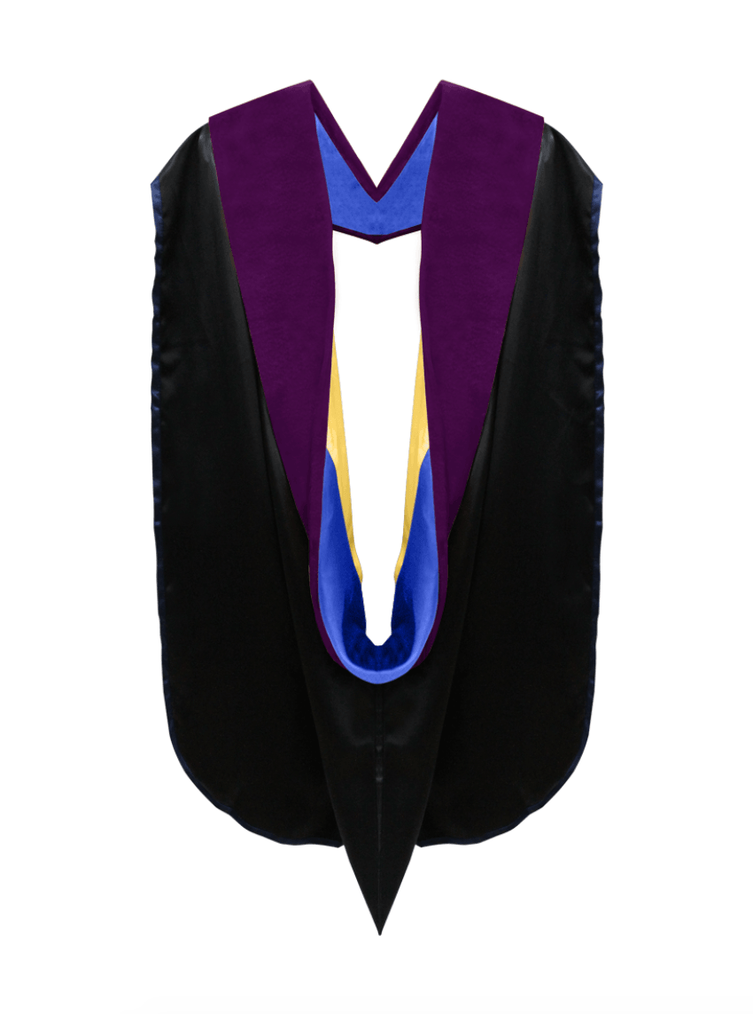 Doctor of Law Hood - Royal Blue & Gold - Graduation Cap&Gown