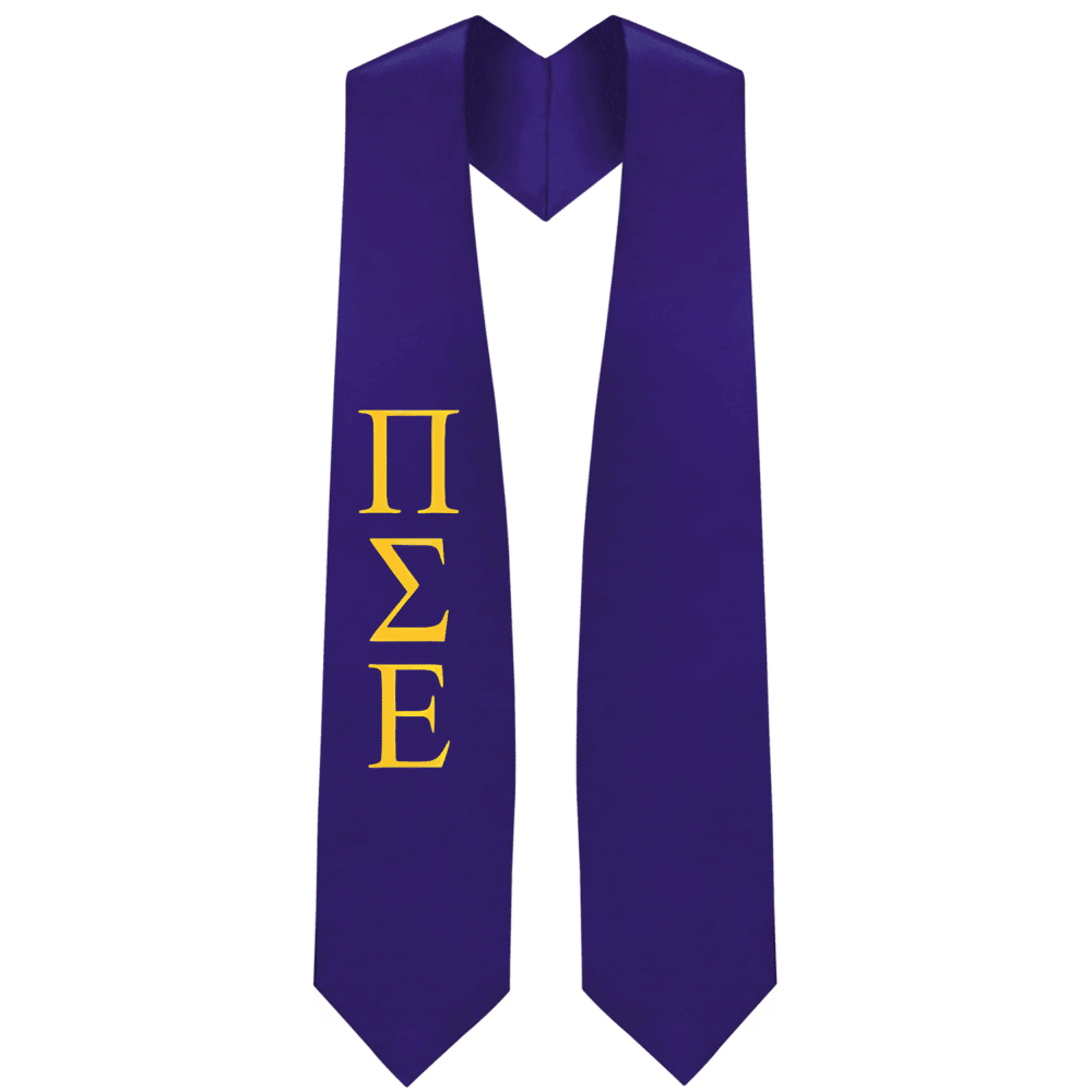 Pi Sigma Epsilon Greek Lettered Stole - Graduation Cap&Gown