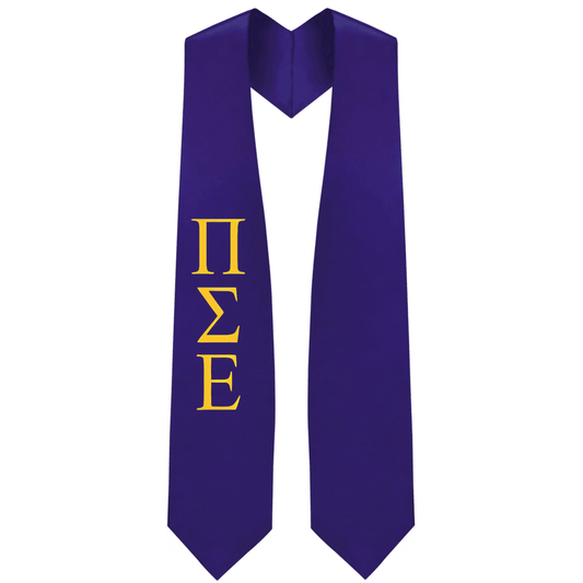 Pi Sigma Epsilon Greek Lettered Stole - Graduation Cap&Gown