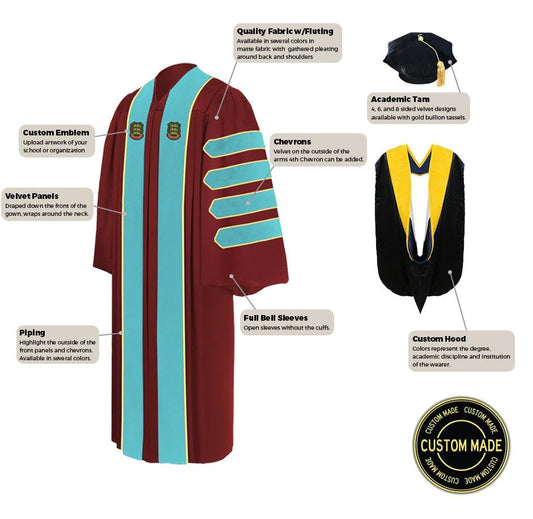 Custom Faculty Regalia Package for Cal State Dominguez - Graduation Cap&Gown