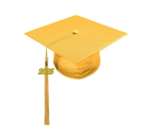 Shiny Antique Gold Junior High/Middle School Cap & Tassel - Graduation Cap&Gown
