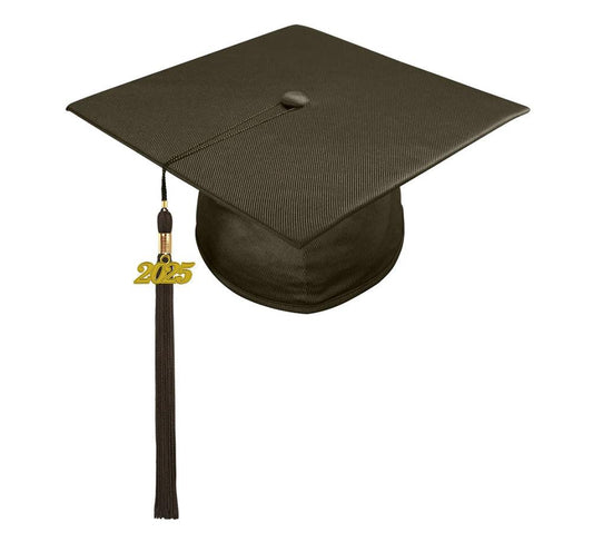 Shiny Brown Elementary Cap & Tassel - Graduation Cap&Gown