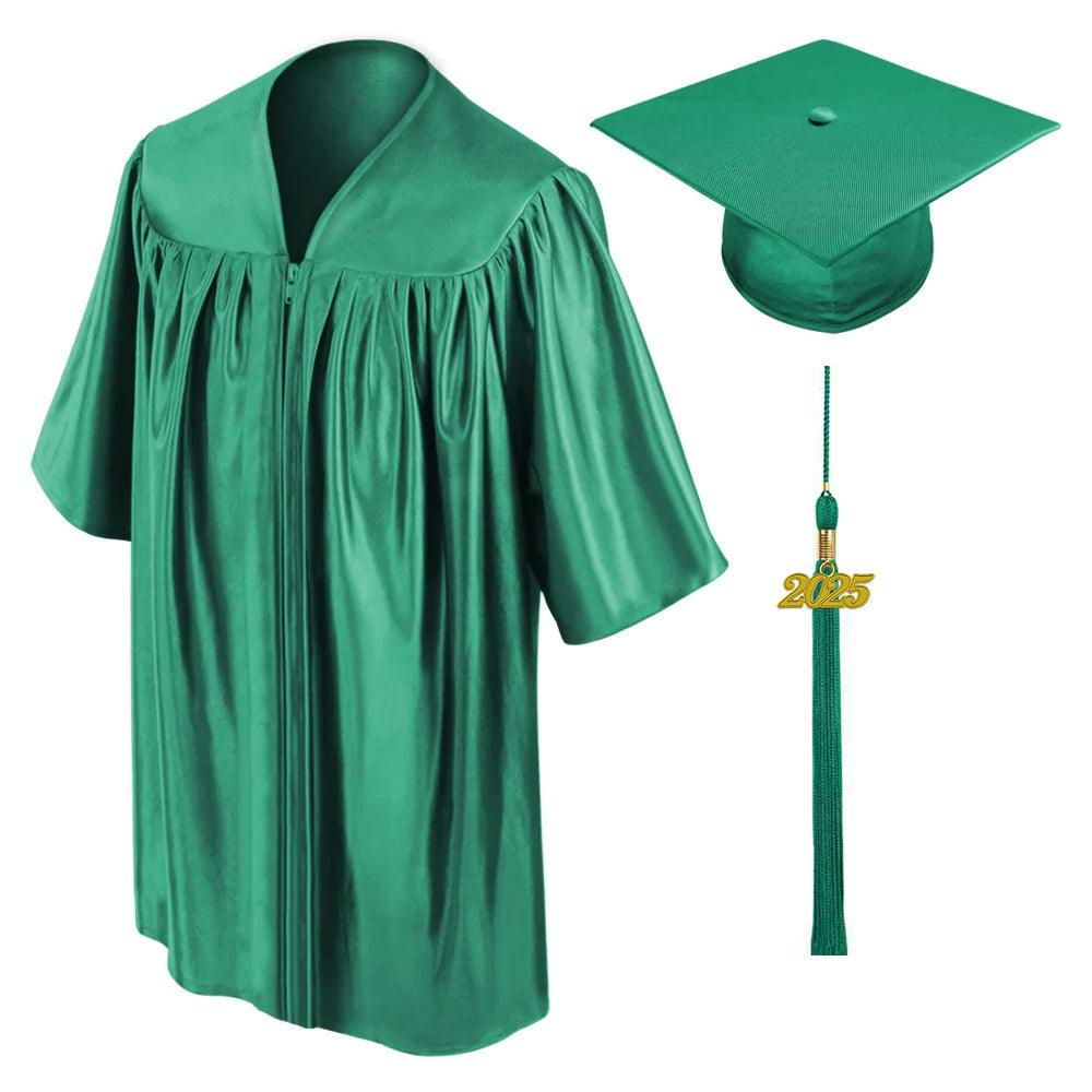 Shiny Emerald Green Kindergarten/Preschool Cap & Gown - Graduation Cap&Gown