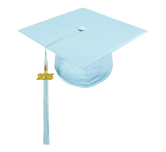 Shiny Light Blue Elementary Cap & Tassel - Graduation Cap&Gown