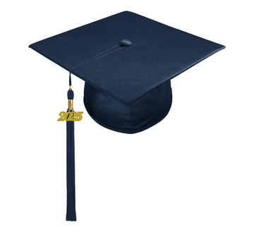 Shiny Navy Blue Elementary Cap & Tassel - Graduation Cap&Gown