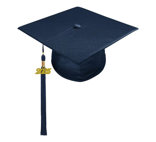Shiny Navy Blue Elementary Cap & Tassel - Graduation Cap&Gown
