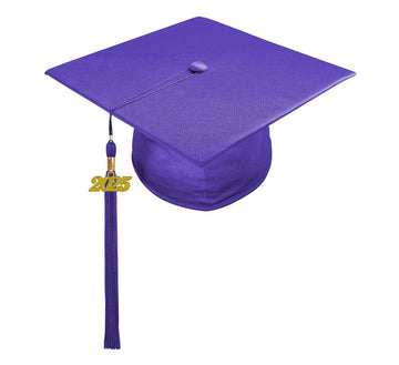 Shiny Purple Elementary Cap & Tassel - Graduation Cap&Gown