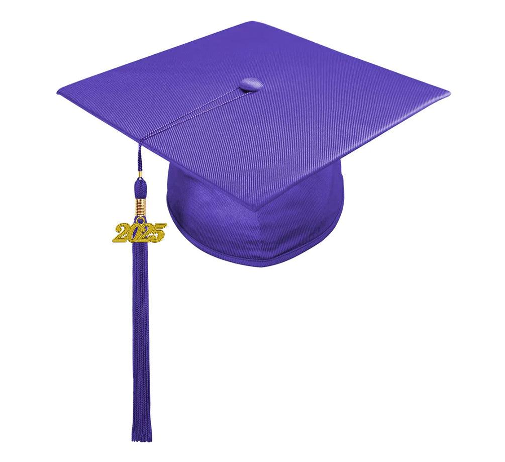 Shiny Purple Bachelors Cap & Gown - Graduation Cap&Gown