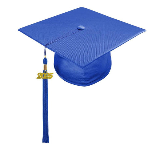 Shiny Royal Blue Junior High/Middle School Cap & Tassel - Graduation Cap&Gown