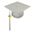 Shiny Silver High School Cap & Tassel - Graduation Cap&Gown